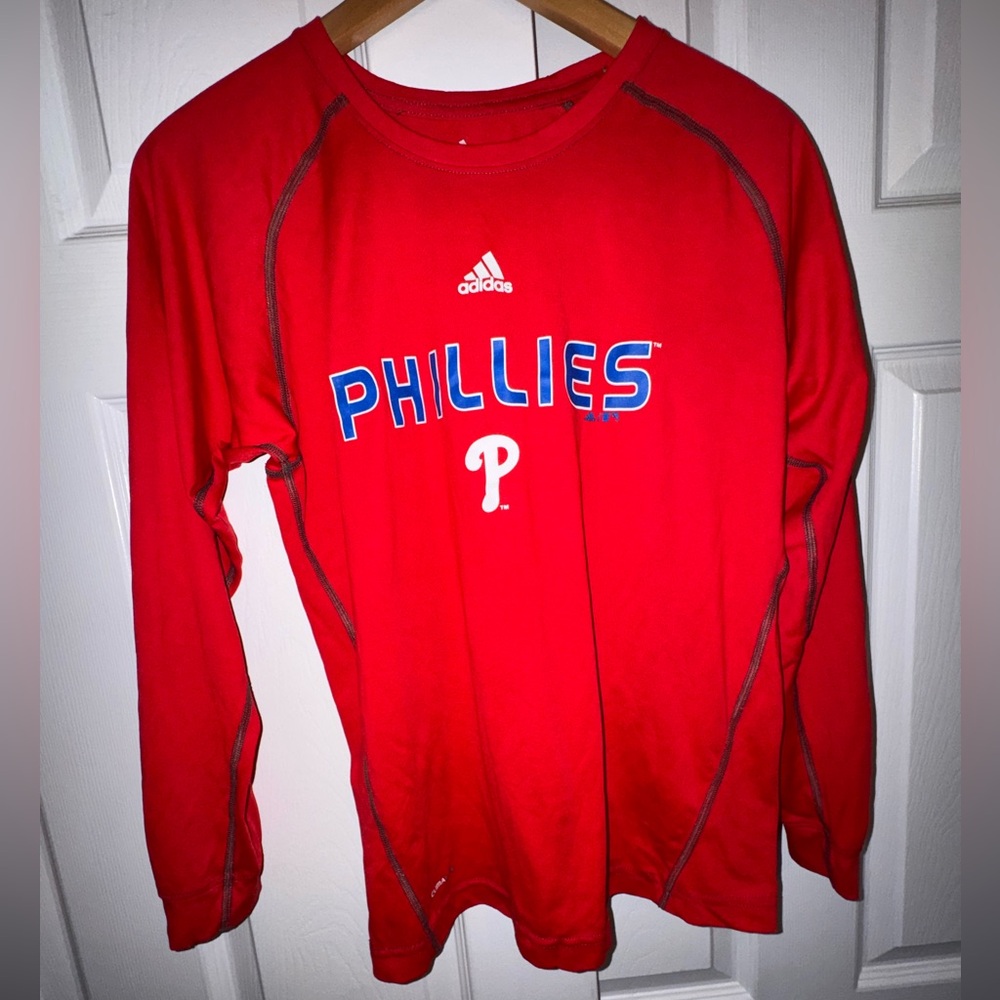 Adidas Philadelphia Phillies Climalite Long Sleeve Performance Tee | Size L